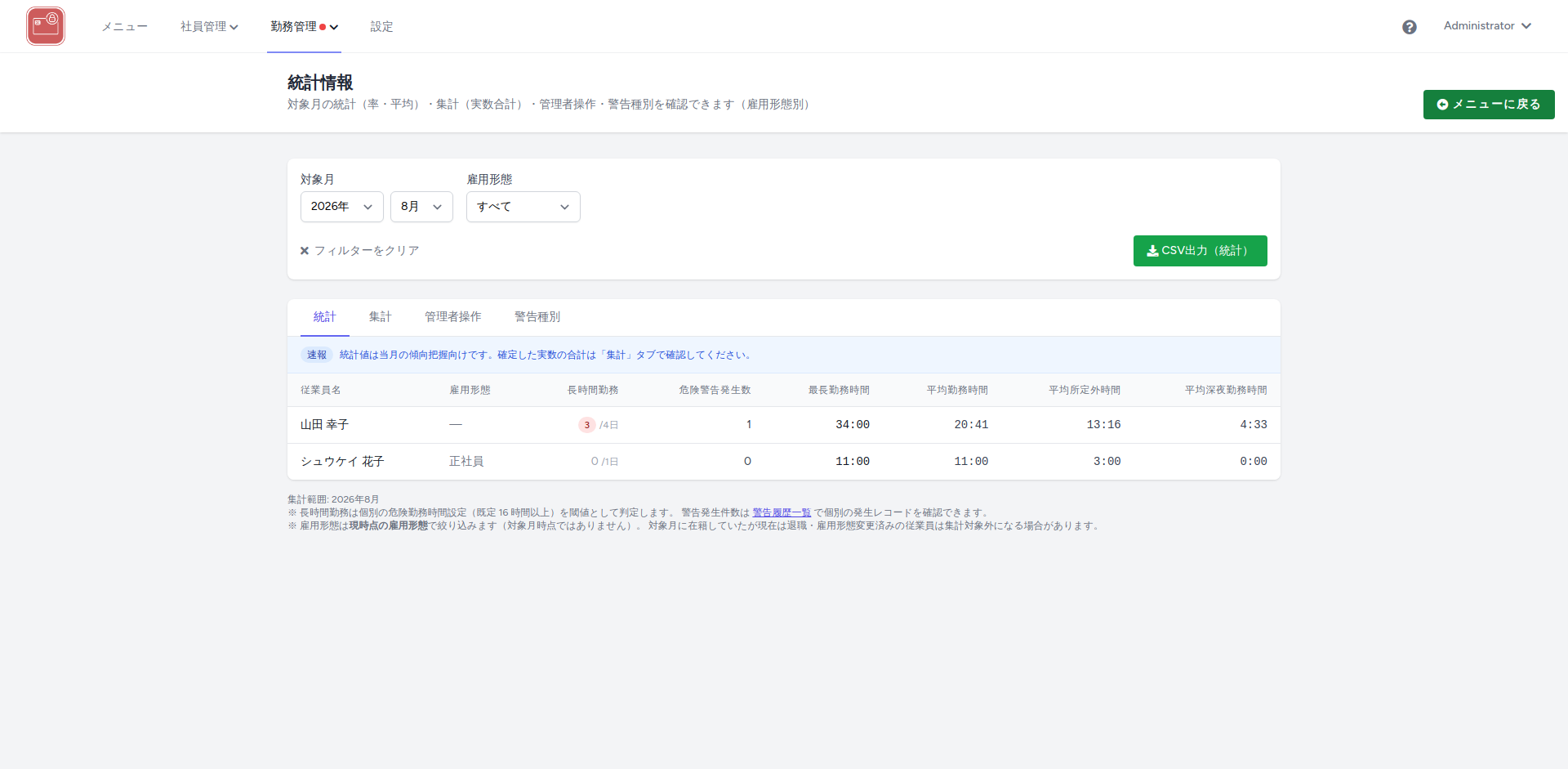 統計情報